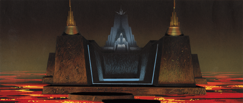 Production illustration, Emperor’s throne from Return of the Jedi. © Abrams Books, 2016 (C) 2016 Lucasfilm Ltd. And TM. All Rights Reserved. Used Under Authorization